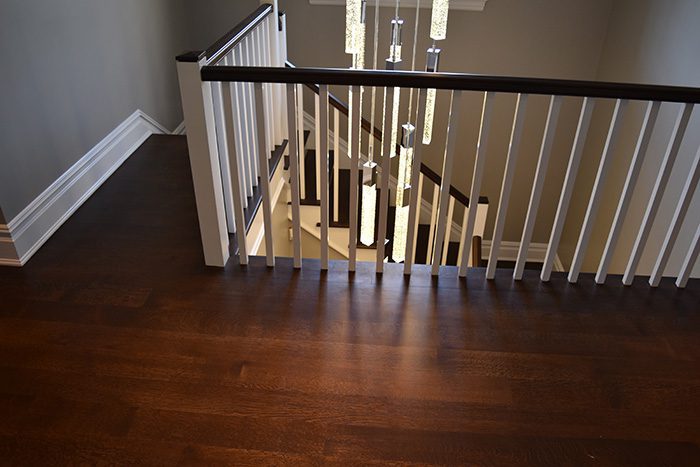 wooden floor and wooden stairs